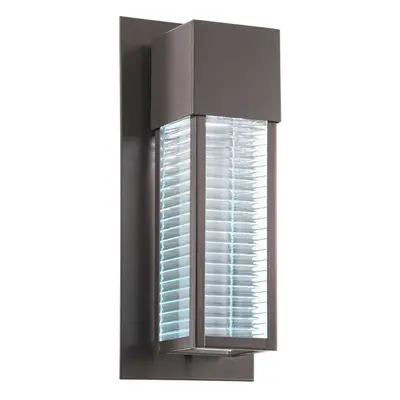 Outdoor IP44 Wall Light Architectural Bronze LED GU10 7W