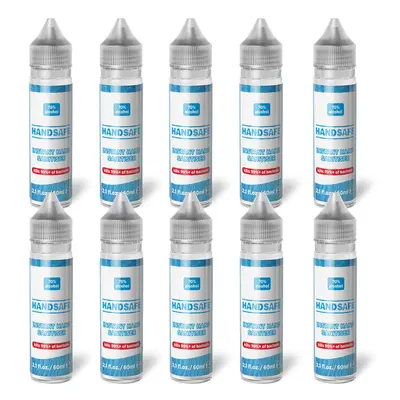 100 x 60ml Instant Hand Sanitiser Liquid Rub Multipack from Handsafe, Kills 99.9%+ Bacteria, 70%