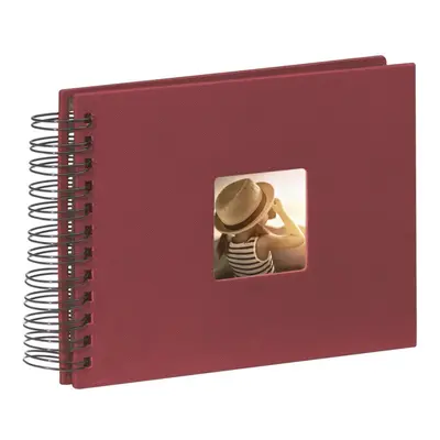 Hama Fine Art photo album, black pages (25 sheets), spiral bound album x cm, with cut-out window