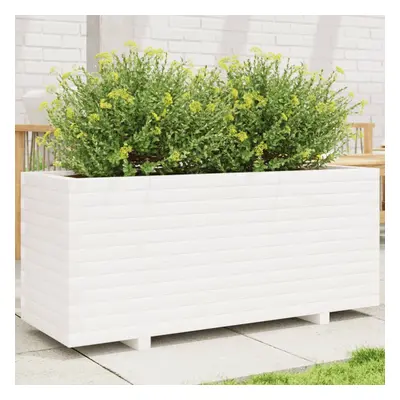 vidaXL Garden Planter White 110x40x49.5 cm Solid Wood Pine