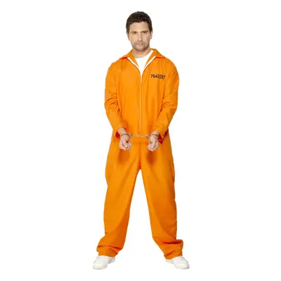 Smiffys mens Escaped Prisoner Costume Orange - US Size 42""-44""