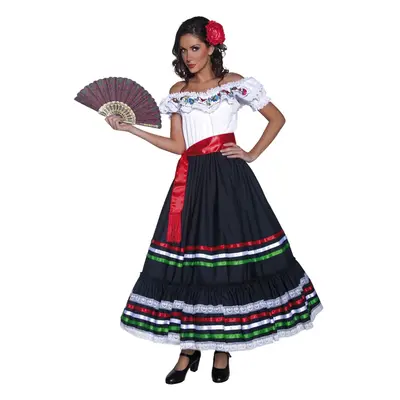 Smiffys Deluxe Authentic Western Sexy Senorita Costume Black & White - US Size