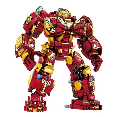 (823Pcs with figure) Marvel Avengers Blocks Model Iron Man Mecha Hulkbuster War Machine SuperHer