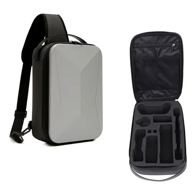 (Silver) For Nintendo Switch OLED bag storage bag, hard shell backpack chest bag, crossbody bag,