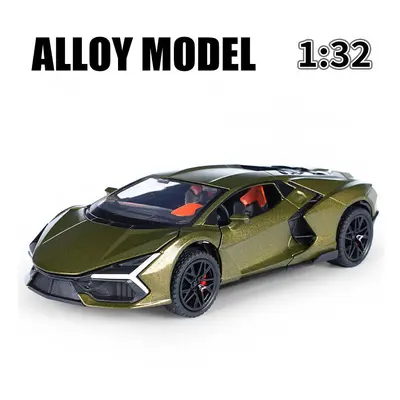 (Green) 1:32 lambos Revuelto Supercar Alloy Model Car Toy Diecasts Casting Sound and Light Car T