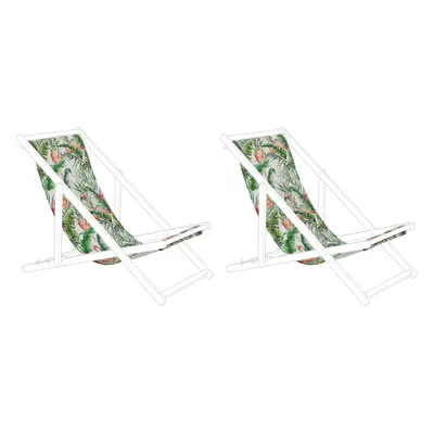 Sun Lounger Replacement Fabric ANZIO/AVELLINO Set of Multicolour