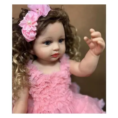 (blue, inch about cm) New Arrival Lifelike Princess Reborn Baby Dolls Full Silicone Vinyl Waterp