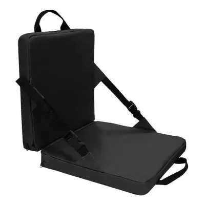 (black) Stadium Seat For Bleachers With Back Support And Wide Padded Cushion Stadium Chair