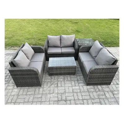 Fimous Outdoor Garden Furniture Sets Seater Wicker Rattan Furniture Sofa Sets with Side Table Da