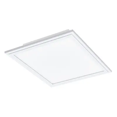 Flush Ceiling Light Colour White Shade Square White Plastic Bulb LED 14W Incl