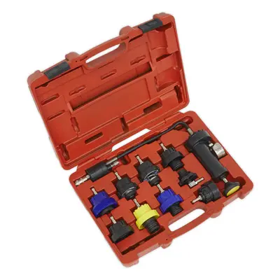 10 Piece Cooling System Pressure Test Kit - Vehicle Specific Caps - Car Testing