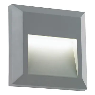 Square IP65 Guide Light - Indirect 1.1W Warm White LED - Gray ABS