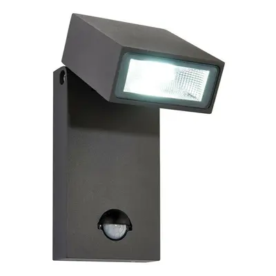 IP44 Outdoor Anthracite Spotlight PIR Motion Sensor & Photocell 10W Cool White