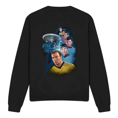 (S, Black) Star Trek Unisex Adult Among the Stars Sweatshirt