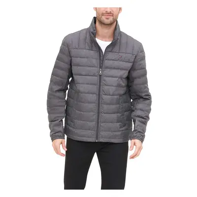 Tommy Hilfiger Men's Packable Down Puffer Jacket Heather Charcoal Sm