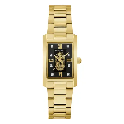 Bulova Our Lady of Guadalupe Gold Stainless Steel 3-Hand Quartz Watch