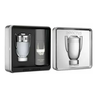 Paco Rabanne INVICTUS Gift Set 100ml Eau De Toilette Spray & 150ml Deodorant Spr