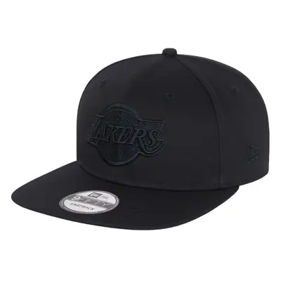 (S/M, All Black) New Era Los Angeles Lakers 9FIFTY Adjustable Snapback Cap Hat - All Black