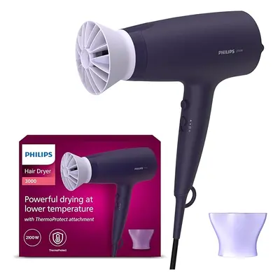 Philips Hair Dryer Series, ThermoProtect Attachment, with Nozzle, 2100W, Model BHD340/13