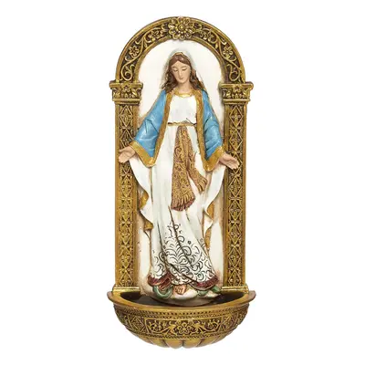 Josephs Studio by Roman Our Lady of Grace Holy Water Font Renaissance Collection H Resin and Sto