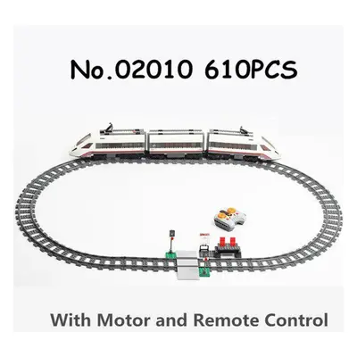 (as the picture) City Cargo Train Series Building Blocks With Motor Remote Control