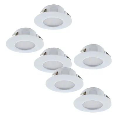 2 PACK PACK Flush Ceiling Downlight White Round Spotlight 6W Built in LED