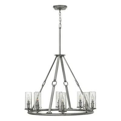 8 Bulb Chandelier LIght Polished Antique Nickel LED E14 60W