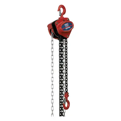 0.5 Tonne Chain Block - Hardened Alloy Chains - 2.5m Drop Mechanical Load Brake