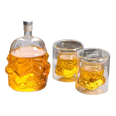 (B) Stormtrooper Whiskey Decanter - Unique Glass Flask For Liquor, Scotch, Bourbon Or Wine - Per