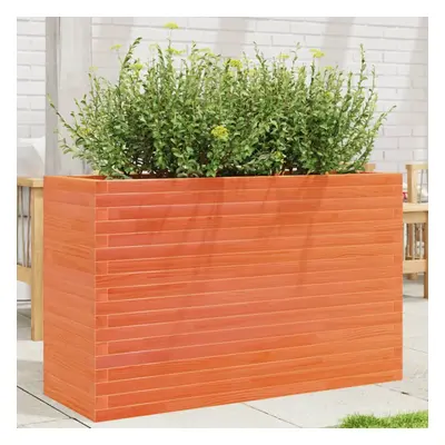 vidaXL Garden Planter Wax Brown 110x40x68.5 cm Solid Wood Pine