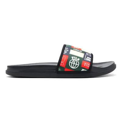 Fila Men's Drifter LUX Patchwork Slide Sandal Black Red/Multi