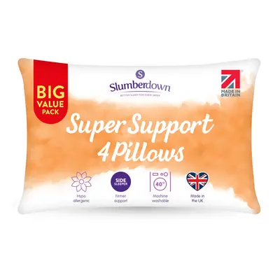 (Firm, Pack) Slumberdown Super Support Pillow UK Made