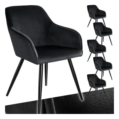 (black, Set of 6) Dining Chair Accent Bedroom Furniture Velvet Armchair Living Room Chairs Set