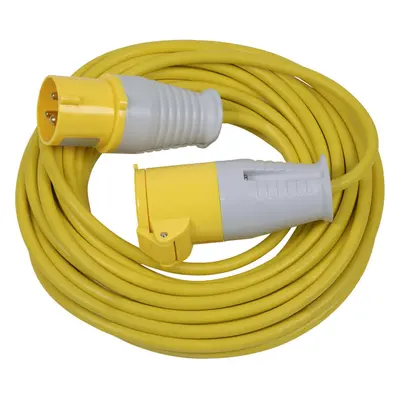 14m Extension Lead Fitted with 16A 110V Plug - Single 110V Socket - 1.5mm Cable