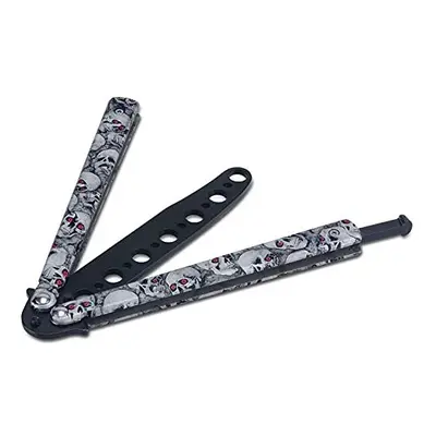 Butterfly Knife Trainer, Folding Steel Metal Balisong Training Knife Tool for CS GO Lovers, Begi