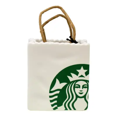 Starbucks Limited Ceramic Tote Holiday Christmas Tree Ornament