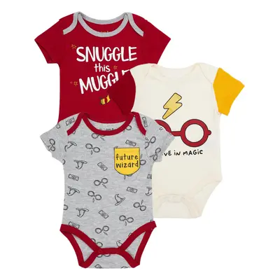 Harry Potter Baby BoysShort Sleeve Bodysuit Multipack Gift For Baby Gi