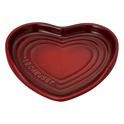 Le Creuset Cerise Stoneware Heart Shaped Spoon Rest 5.25""