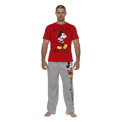 Disney Men's Classic Mickey Mouse Pajama Tee and Lounge Pant Set Heath