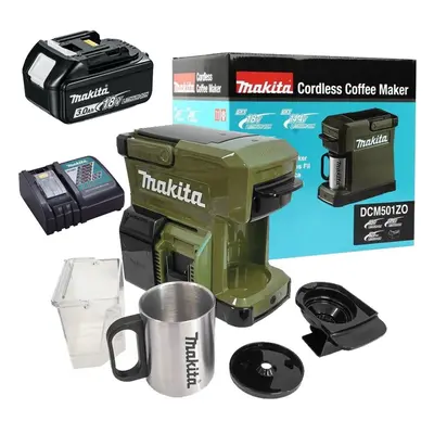 Makita 18V Olive LXT Cordless Coffee Maker Machine + 3.0AH Battery and Charger