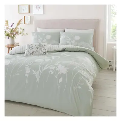 Meadowsweet Floral Duvet Cover Green King