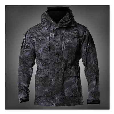 (Black Snake, M) M65 Tactical Waterproof Windbreaker Hiking Camping Jackets Outdoor Hoodie Sport