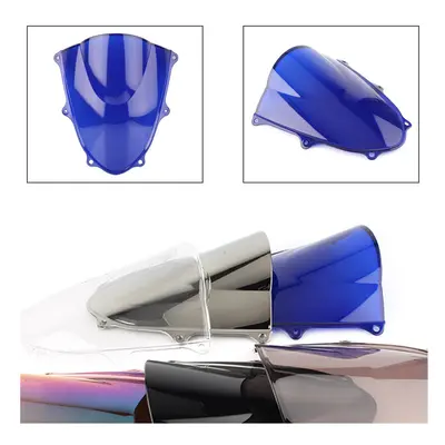 (Blue) Windshield For Suzuki GSXR1000 GSX-R GSXR K17 Double Bubble