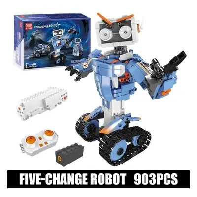 (blue) Mould King Technical Robot Building Block The Rc App Motorzed Five Chaning Robot Carl Mod