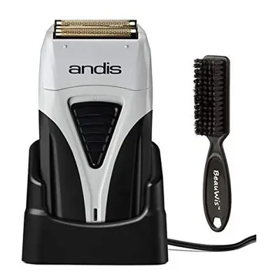 Andis Cordless Profoil Lithium Plus Titanium Foil Shaver with BeauWis Blade Brush