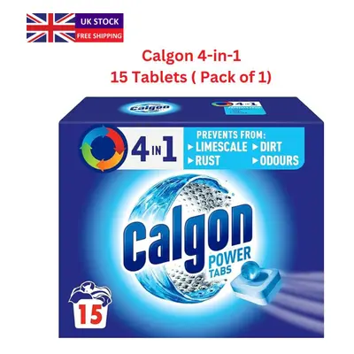 (15 Tablets (Pack of 1)) Calgon 4-in-1 Washing Machine Cleaner Tablets