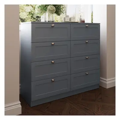 FWStyle Drawer Chest Of Drawer Dark Grey Panelled Design