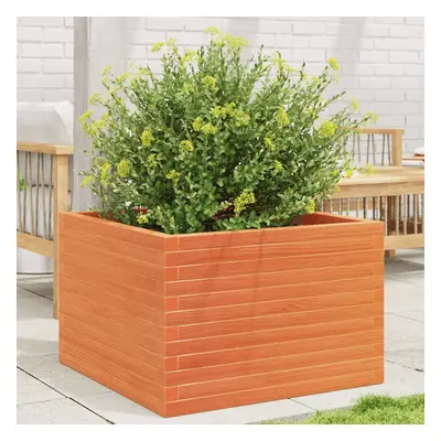 vidaXL Garden Planter Wax Brown 70x70x46 cm Solid Wood Pine