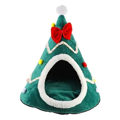 (green, L(55CM*55CM*60CM)) Christmas Cat House Winter Warm Cat Nest Removable And Washable Cat B