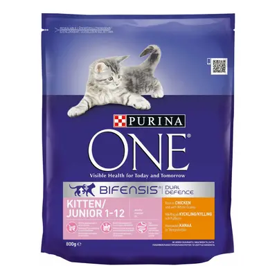 Purina ONE Kitten Dry Cat Food Chicken and Wholegrain 800g - Case of (3.2kg)